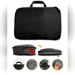 Magipea 2pc XL Packing/Compression Black Travel Bags
